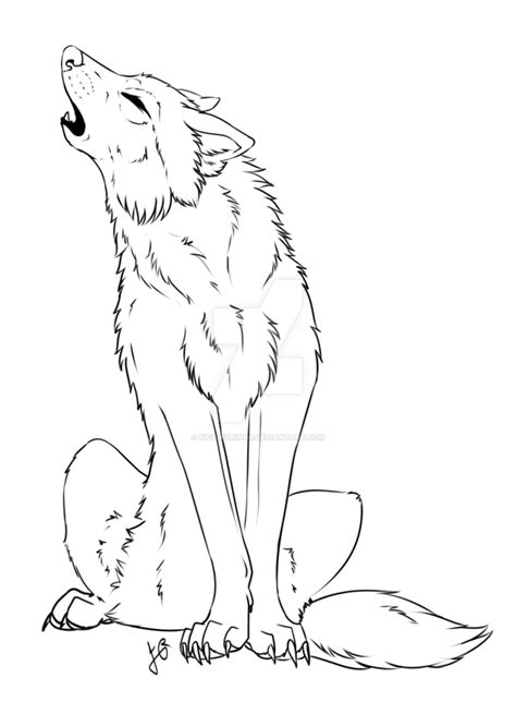 Wolf Howling Moon Drawing At Getdrawings Free Download