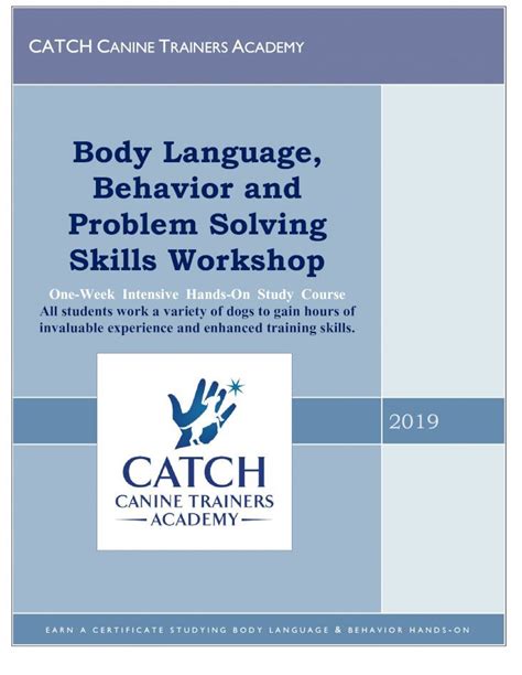 Pdf Body Language Behavior And Problem Solving Skills Workshop