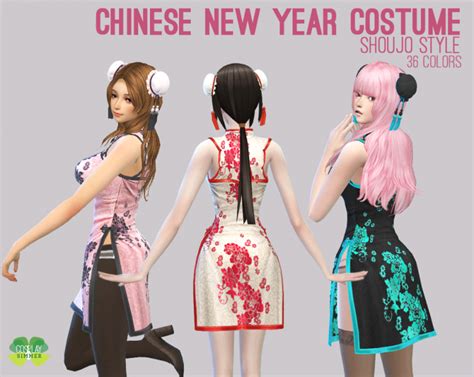 Chinese New Year Costume For The Sims 4 By Cosplay Simmer Spring4sims