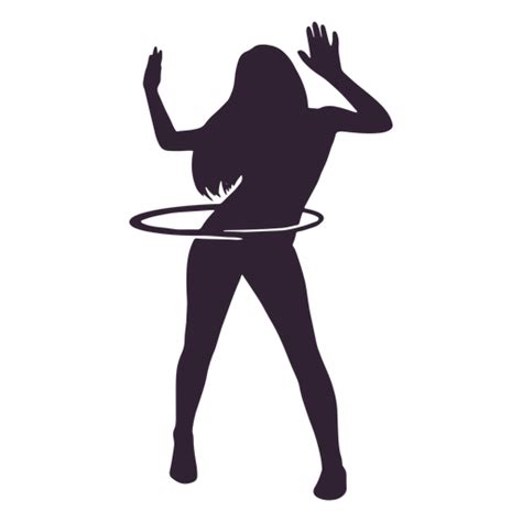 Girl Hula Hooping Hobby Silhouette Transparent Png And Svg Vector File