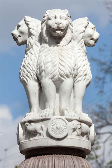 Lion Capital Of The Pillars Of Ashoka From Sarnath Stock Image Image