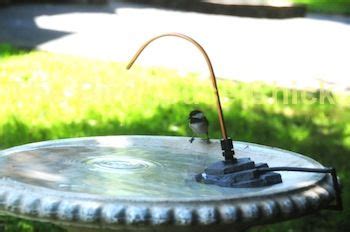 Each dripper comes with our exclusive custom dripper valve that regulates the flow of water from your outdoor faucet or a. Bird Bath Drippers entice birds and keep bath water fresher longer! Mosquitoes can't lay eggs in ...