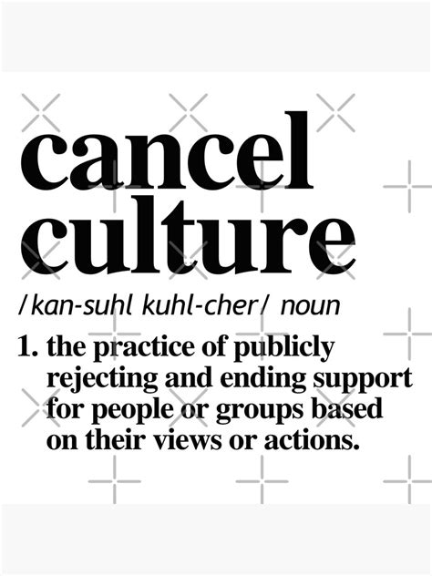 cancel culture definition poster for sale by partyfarty redbubble