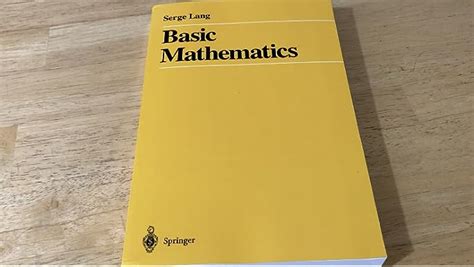 Basic Mathematics Lang Serge 9780387967875 Books