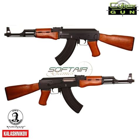 Electric Blowback Rifle Ak47 Kalashnikov Full Metal And Real Wood