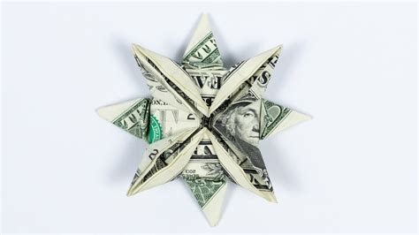 How To Make A Origami Christmas Star With Money Money Origami 25