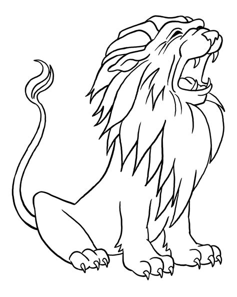 Lion Face Outline Drawing At Getdrawings Free Download
