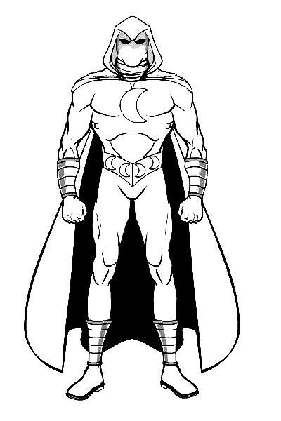 Free Moon Knight Coloring Page Free Printable Coloring Pages