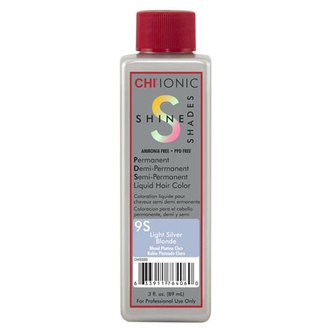 Chi Ionic Shine Shades 9s Light Silver Blonde Permanent Hair Color