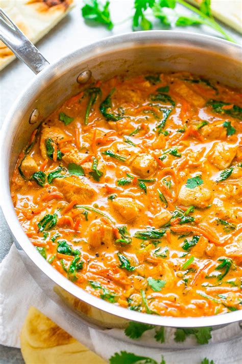 Thai Chicken Coconut Red Curry Recipe Averie Cooks