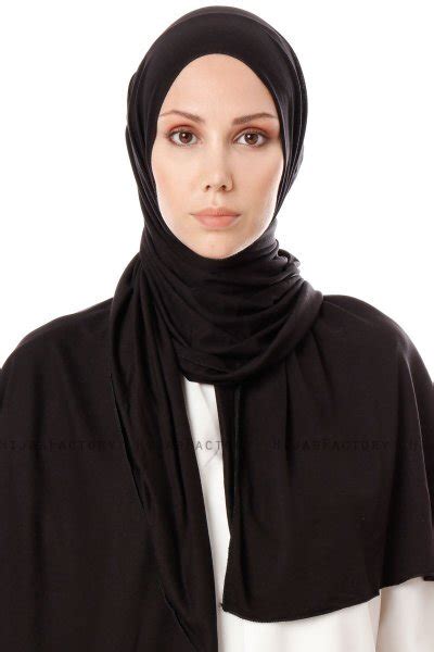 Hande Black Cotton Hijab Gülsoy Hijab