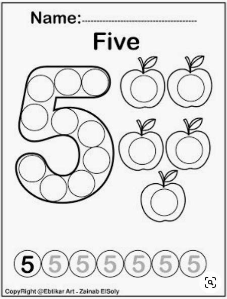 Number 5 Preschool Activities Printable Dot Marker Activities Dot
