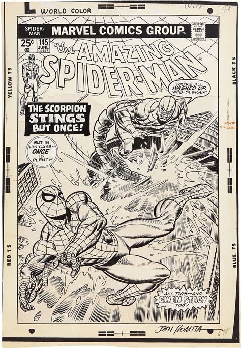 Scan Of Original Art For Amazing Spider Man 145 Penciled By Gil Kane