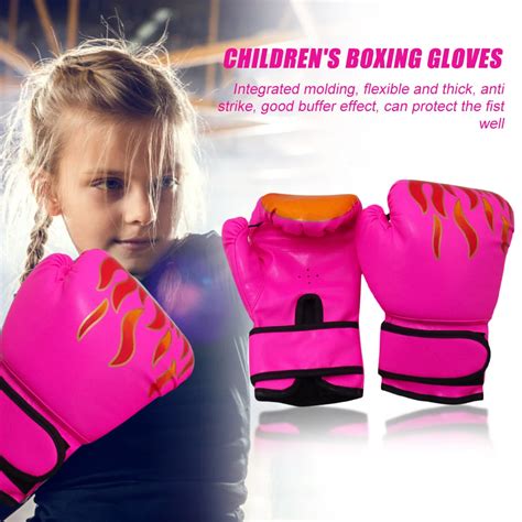 1 Pair Kids Children Boxing Gloves Professional Mesh Breathable Train