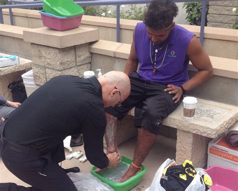 Jesus, the servant to all who are his. Maundy Thursday foot clinics offer loving care rooted in ...