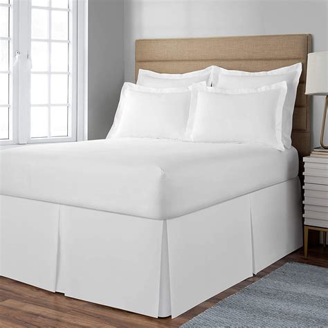 Lux Decor Collection Bed Skirt Easy Fit King Size Bed Skirt 14 Inch Tailored Drop Brushed