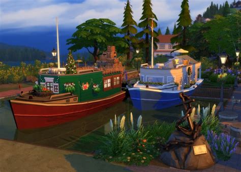 Mod The Sims Amsterdam House Boats By Velouriah Sims 4 Downloads