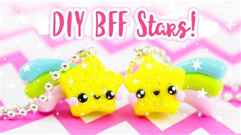 Diy Bff Glitter Star Rainbow Charms ♡ Kawaii Friday Youtube