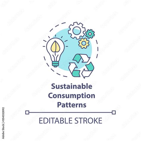 Sustainable Consumption Pattern Concept Icon Eco Friendly Production