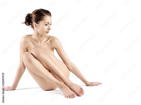 Naked Woman Sitting On A Floor Stock Photo Adobe Stock