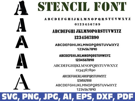 Buy Stencil Font Svg Stencil Letters Alphabet Svg Stencil Svg Stencil