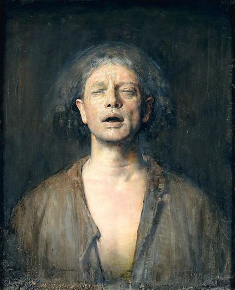 Self Portrait With Eyes Closed 1991 By Odd Nerdrum Paintings