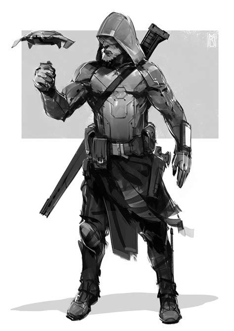 Artstation Futuristic Assassin Sketch