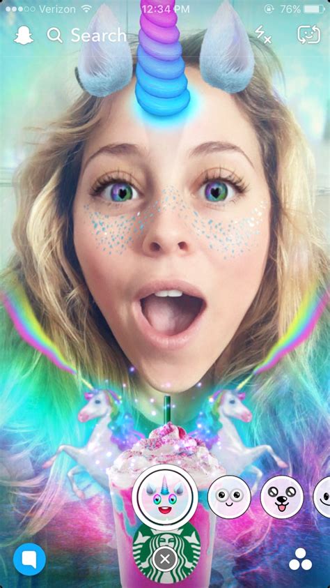 Reframe your snap with a filter! How To Use The Unicorn Frappuccino Filter On Snapchat ...