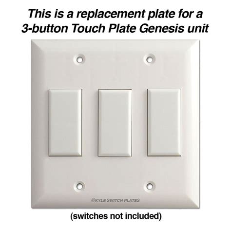 Touch Plate Low Voltage Three Genesis Switch Plate Covers White