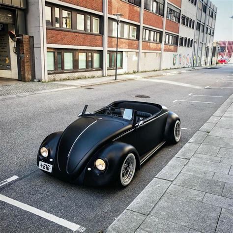 1961 Vw Beetle Gets Turned Into A Stylish Black Matte Roadster By