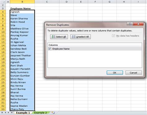 Removing Duplicate Values In Excel Excelling In Excel