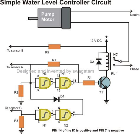 Automatic Water Level Controller Circuit