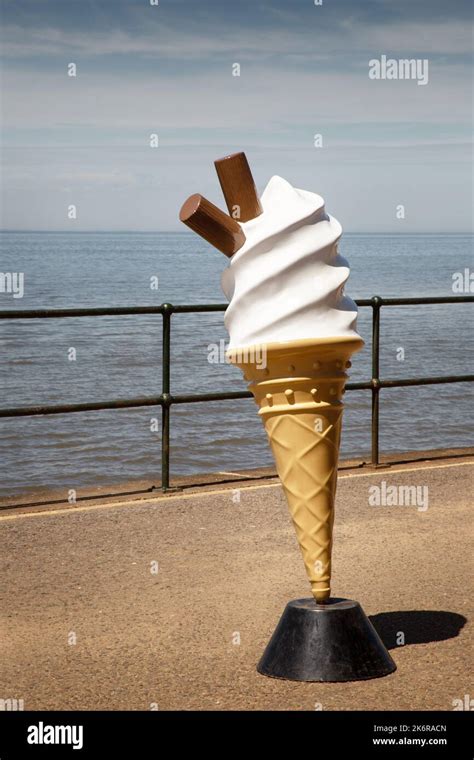 Large Model Of A Ice Cream Cone Along The Seaside Stock Photo Alamy