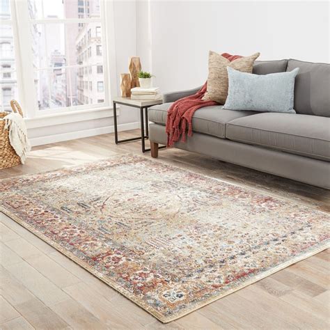 The Curated Nomad Thomas Floral Taupe Mauve Area Rug 9 X 12 Multi