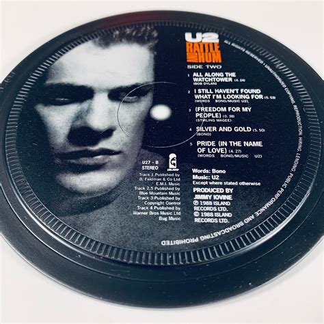 U2 Vinyl Record Label Coasters Etsy
