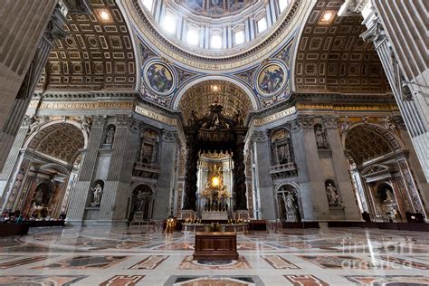 Inside Of St Peter Basilica In Vatican City Photograph By Michal Bednarek