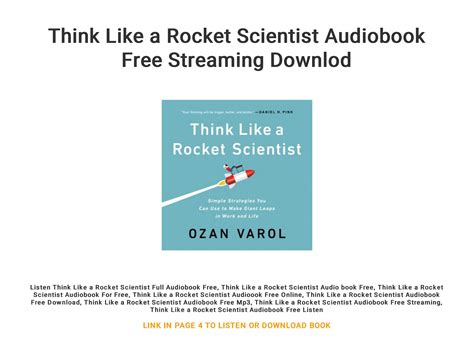 Think Like A Rocket Scientist Audiobook Free Streaming Downlod By