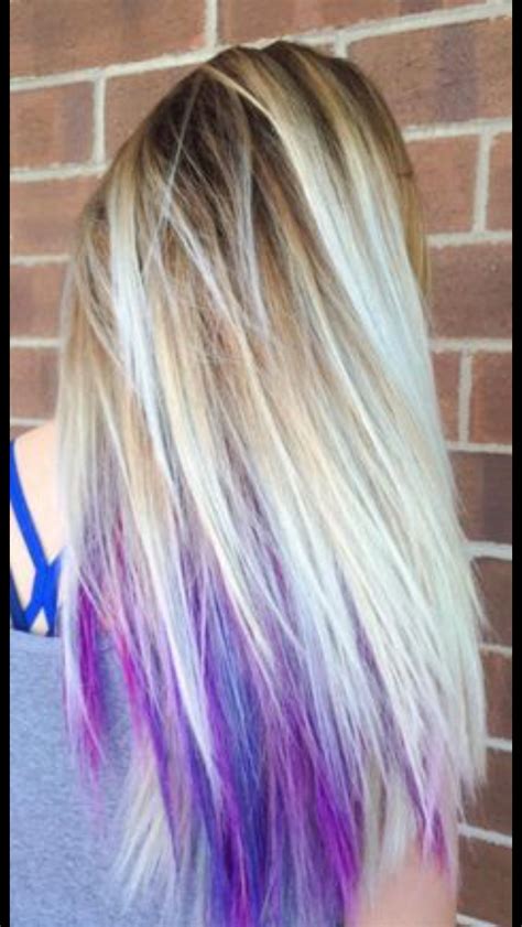 Blonde With Purple Underneath Hairstyles Hairstyle Guides