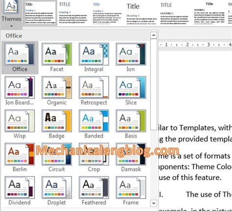 How To Use Theme In Word Mechanicaleng Blog