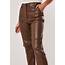 Chocolate Faux Leather Cargo Cigarette Pants  Missguided