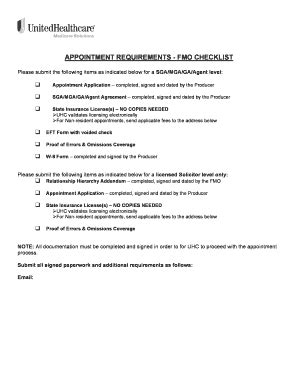 United healthcare was one of the first companies to offer a health maintenance organization or a hmo. United Healthcare Appointment Requirements Fmo Checklist ...