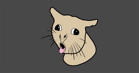 Coughing Cat Meme Coughing Cat Sticker Teepublic