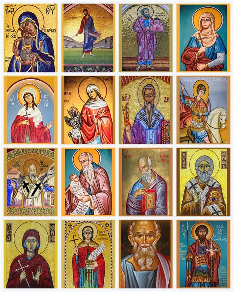 Catholic Icons Of Jesus Virgin Mary And Saints Digital 16 Image Etsy