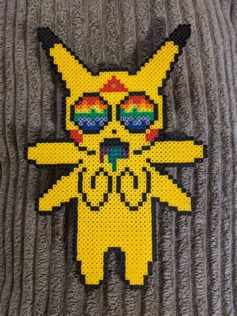Pokemon Pikachu Trippy Perler Bead Pixel Art 3000 Picclick
