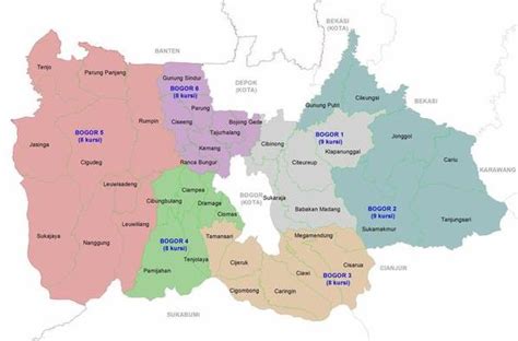 Sebelah utara berbatasan dengan kecamatan kemang, bojong gede, dan kecamatan sumber: KangAtepAfia.com : Kota-kota Di Kabupaten Bogor