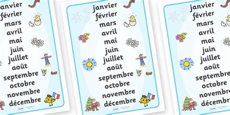 Months Of The Year Word Mat French Mfl French Word Mat