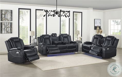 Orion Black Reclining Living Room Set From New Classic Coleman Furniture
