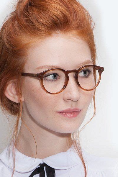 Theory Round Cognac Full Rim Eyeglasses Eyebuydirect Red Hair And Glasses Beautiful Red