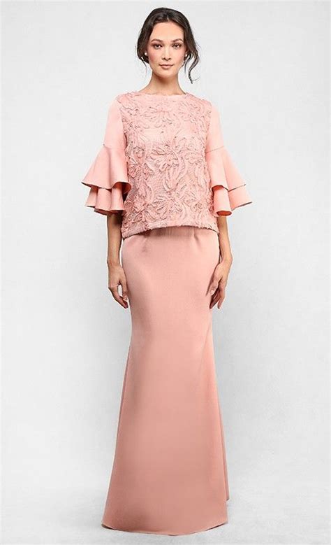 The Kurung Kedah With Full Sakura Lace In Rose Fashionvalet Lace