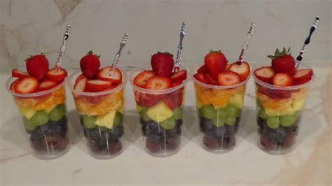 Summer Entertaining Dessert Ideas How To Make Rainbow Fruit Cups